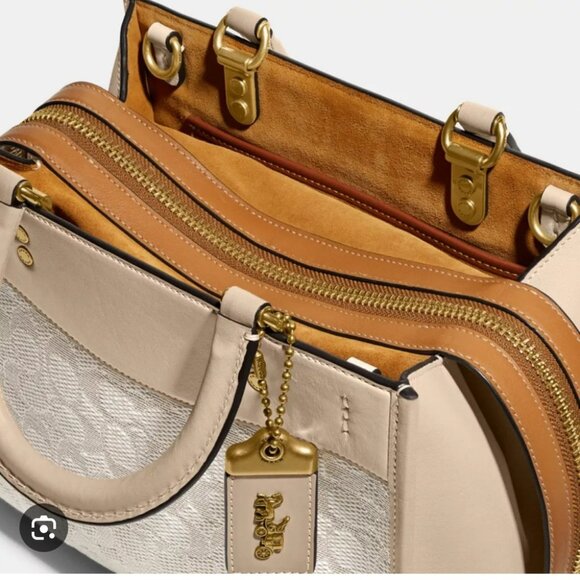 Coach Rogue Bag 25 In Signature Textile Jacquard With Gold Hardware - Picture 5 of 16